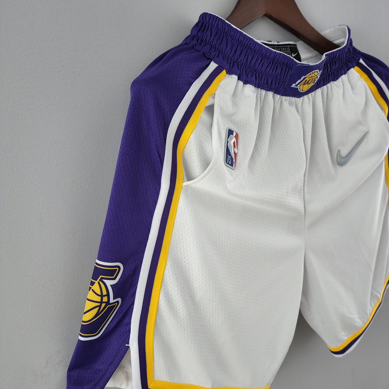 Shorts 75th anniversary Los Angeles Lakers white NBA - DT SPORT STORE