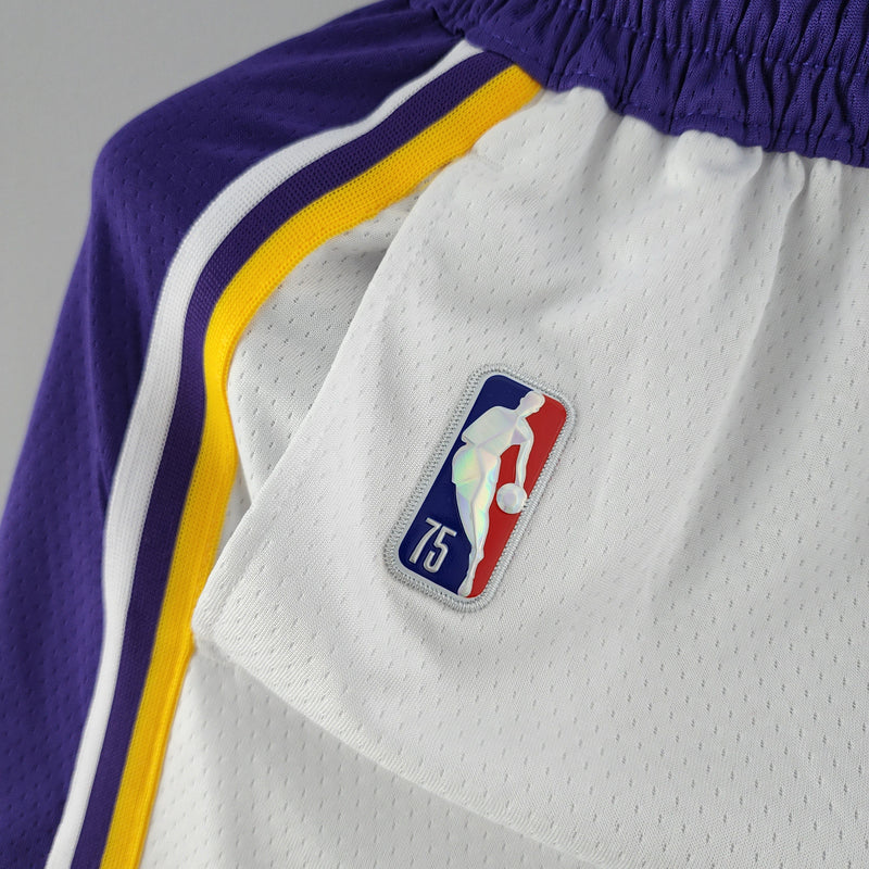 Shorts 75th anniversary Los Angeles Lakers white NBA - DT SPORT STORE