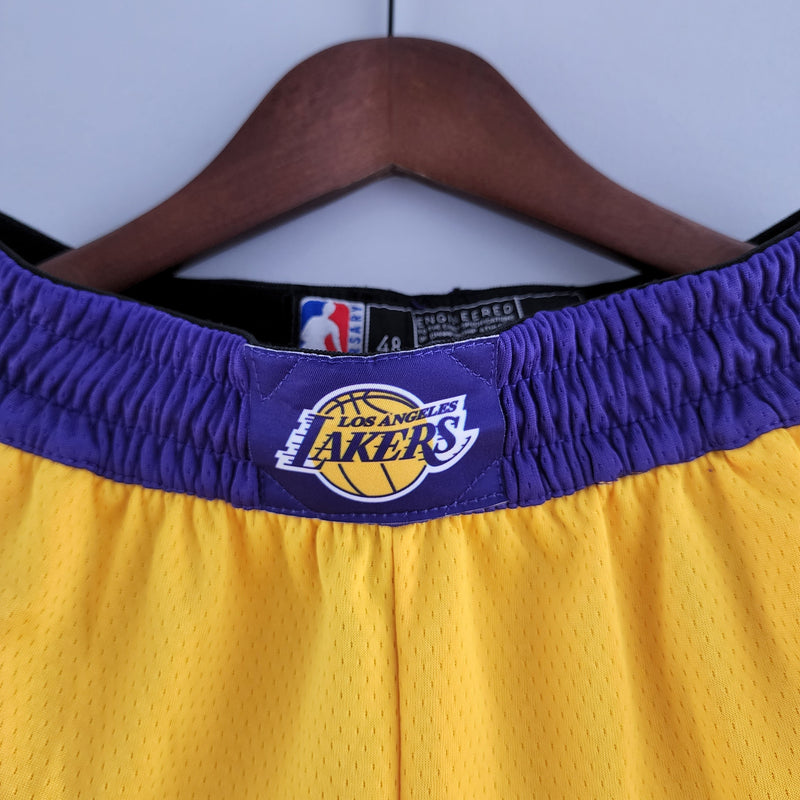 Shorts 75th Anniversary Los Angeles Lakers Yellow NBA - DT SPORT STORE